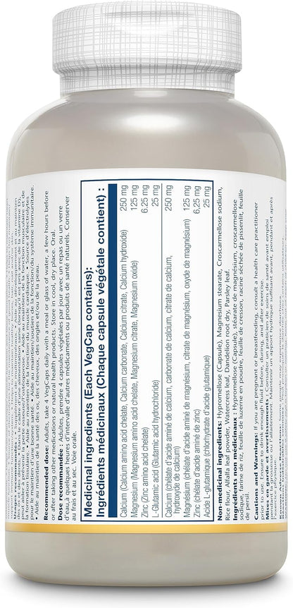 Solaray – 鈣鎂鋅 | 強健骨骼，健康牙齒 | 增強吸收 | 膳食補充品 | 實驗室驗證，純素 | 250 粒素食膠囊（每盒 62 份）