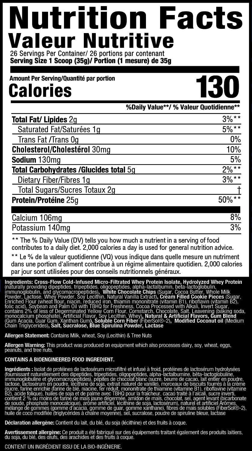 MuscleSport Lean Whey Protein Powder - Whey Protein Isolate - Low Calorie, Low Carb, Low Fat, Incredible Flavors - 25g Protein per Scoop - 2lb Monster Cookie