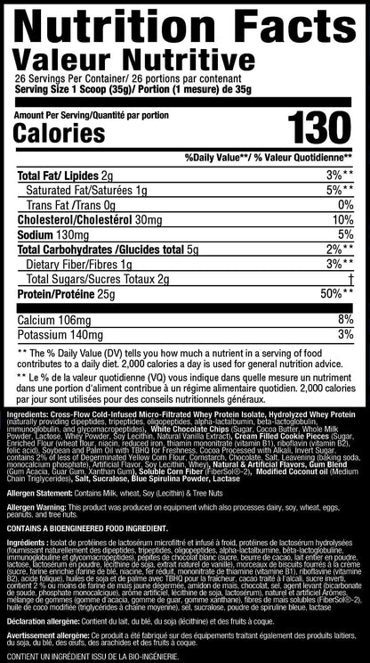 MuscleSport Lean Whey Protein Powder - Whey Protein Isolate - Low Calorie, Low Carb, Low Fat, Incredible Flavors - 25g Protein per Scoop - 2lb Monster Cookie