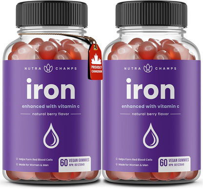 每份含 20 毫克鐵質軟糖 | 含維生素 C 的咀嚼式鐵質補充劑，促進吸收 | 適用於女性、兒童和幼兒 | 產前軟糖補充劑，提供能量和免疫支持 | 純素和非基因改造 | 120 粒軟糖