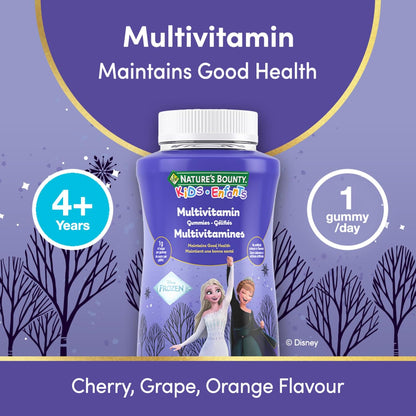 自然之寶兒童複合維生素，迪士尼冰雪奇緣，每粒軟糖僅含 1 克糖，支持免疫系統、眼部健康、骨骼和牙齒，抗氧化劑來源，無麩質，水果味軟糖，150 粒