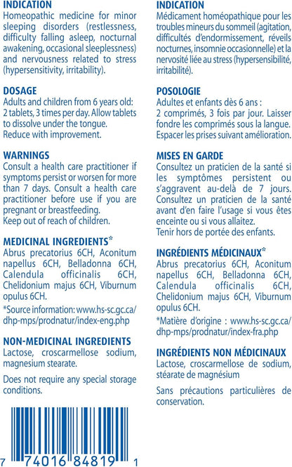 Boiron Quietude 90片，适用于睡眠和轻微睡眠障碍（烦躁不安、入睡困难、夜醒、偶尔失眠）以及神经紧张（过敏、烦躁）。顺势疗法药物。