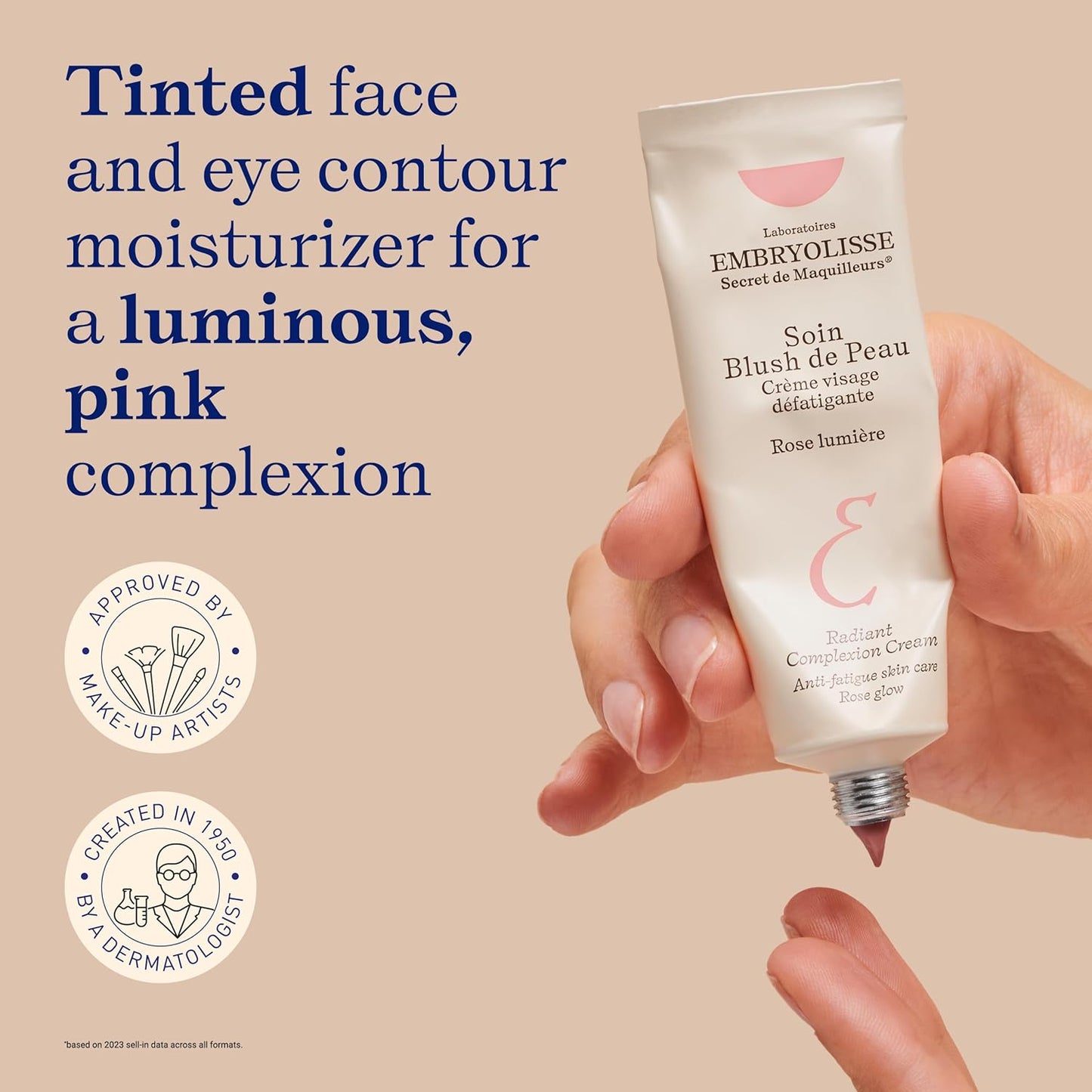 Embryolisse Radiant Complexion Cream. Hybrid Makeup & Face Moisturizer with Hyaluronic Acid & Shea Butter. Illuminating Care for Glowing Skin, 40 ml.