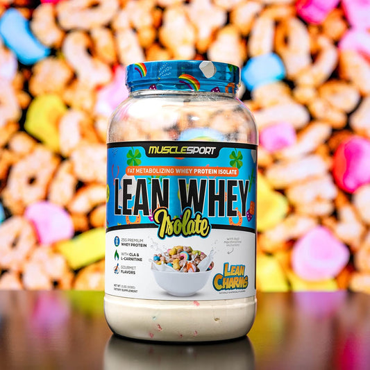 MuscleSport Lean Whey Protein Powder - Whey Protein Isolate - Low Calorie, Low Carb, Low Fat, Incredible Flavors - 25g Protein per Scoop - 2lb Lean Charms