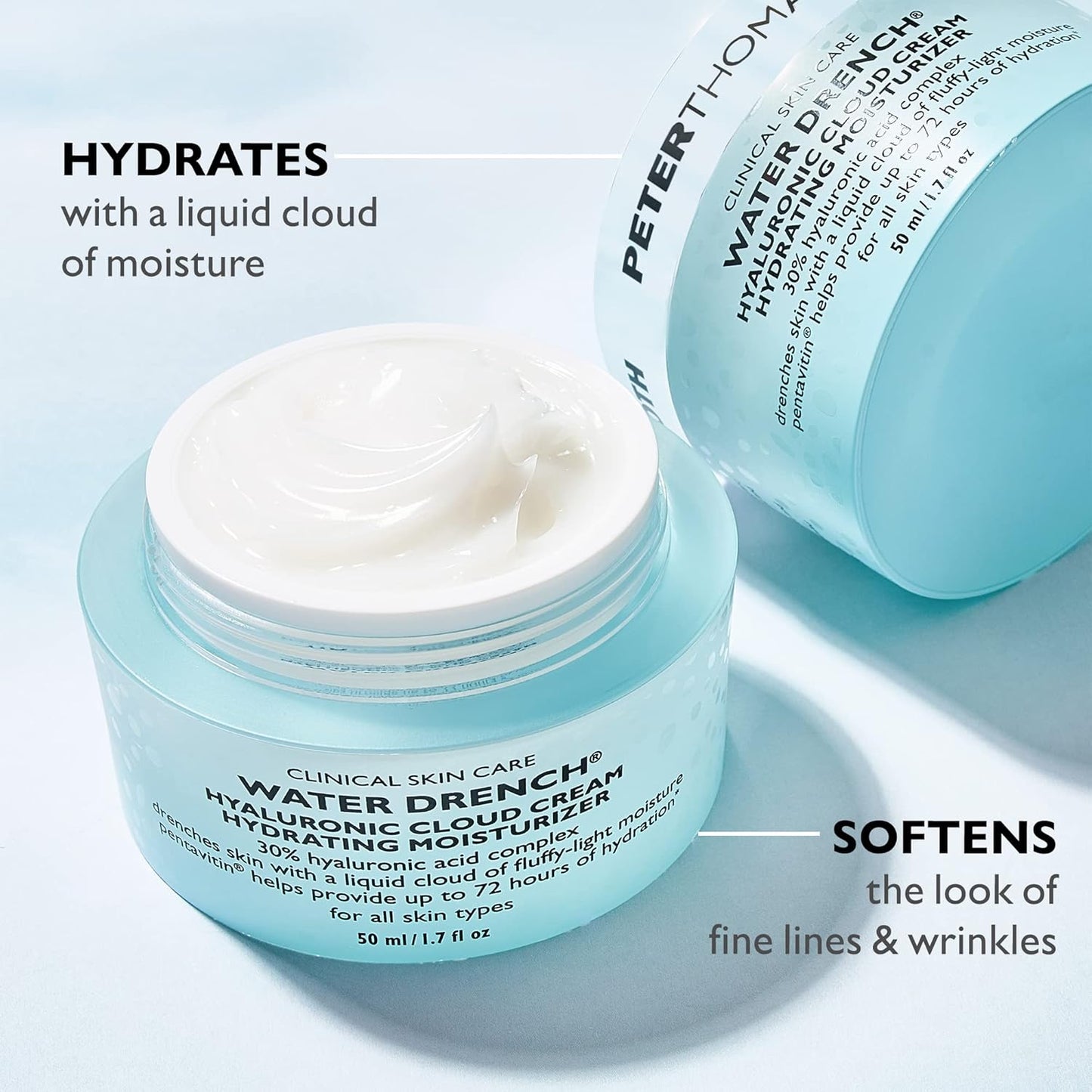 Peter Thomas Roth Water Drench Hyaluronic Cloud Cream Hydrating Moisturizer, 47.3176 Milliliter/ 1.6 Fluid Ounce