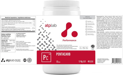 ATP LAB Pentacarb 1.1kg 无味粉 40 份 - 碳水化合物和电解质 - 支持性能、能量和耐力 - 非常适合锻炼后恢复 - 易于混合的配方，适合积极的生活方式