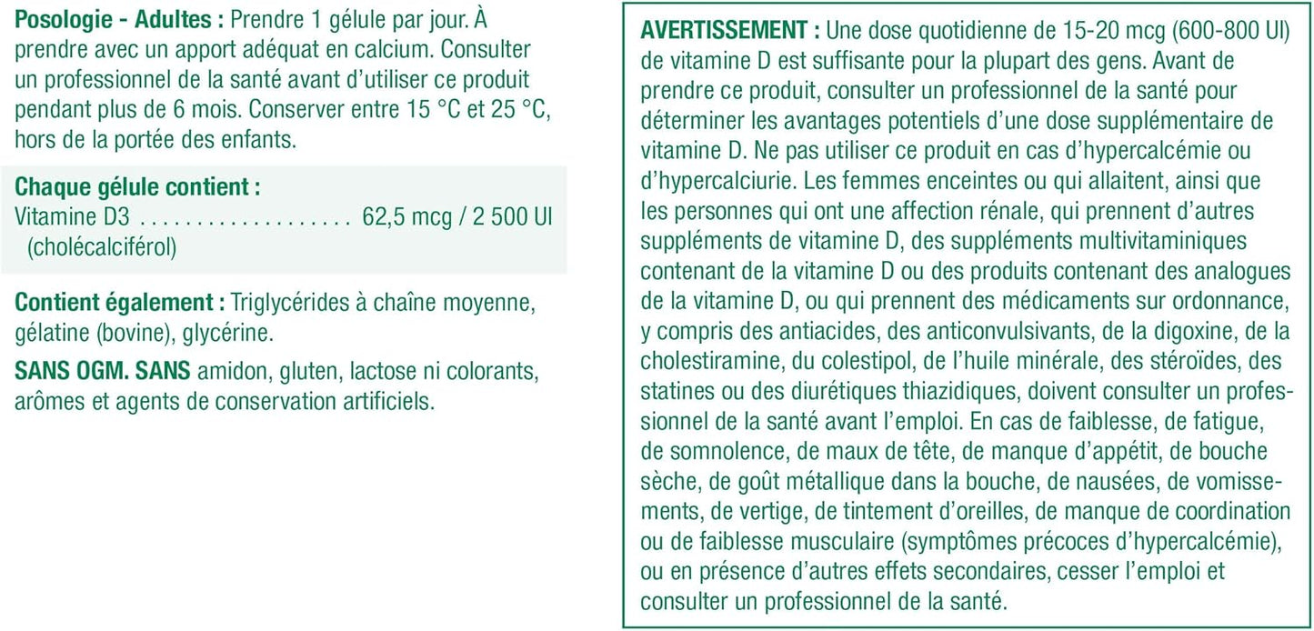 Jamieson 維生素 D3 2,500 IU 軟膠囊，易吞嚥，支持免疫健康，強化骨骼和牙齒，增強鈣和磷的吸收。非基因改造，無麩質，每日一粒，135 粒，加拿大製造