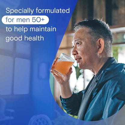 每日一片男士复合维生素，适合 50 岁以上男性 - 含维生素 A、B、C、D、E、钙、硒、镁和锌，支持免疫、骨骼、心脏和眼睛健康，以及能量，250 片