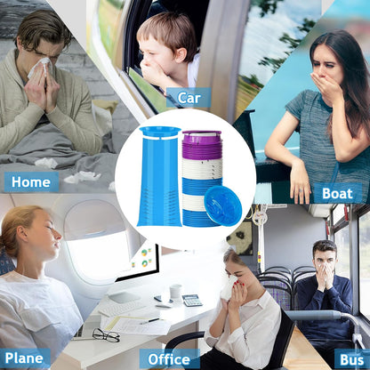 MOUCHOT 一次性呕吐袋，60 个装，适用于汽车，1000 毫升，用于旅行晕车、飞机、儿童和孕妇的呕吐呕吐物呕吐恶心