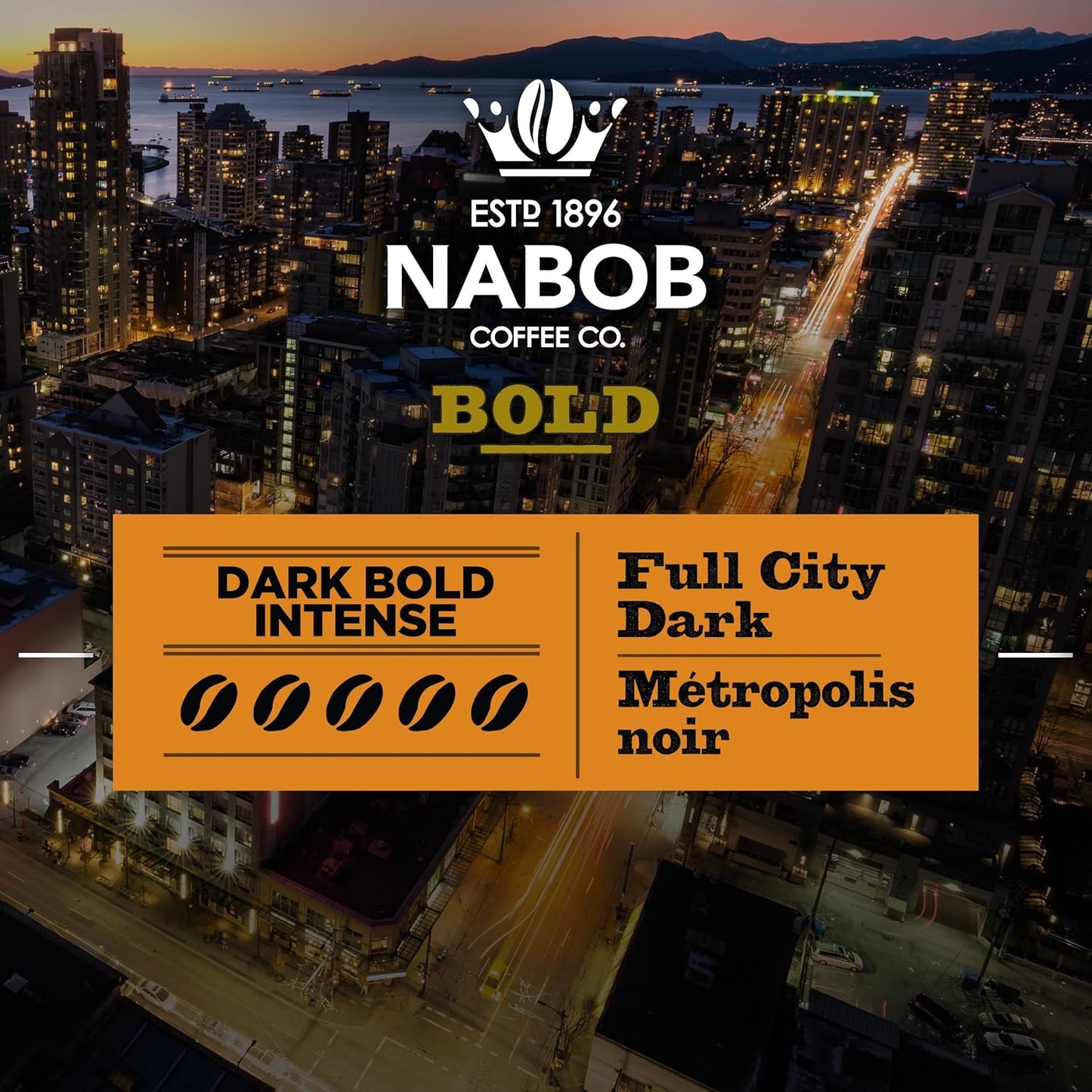 Nabob Dark Bold Roast Full City 深色研磨咖啡，340克罐装