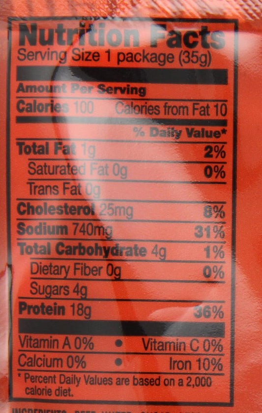 Jack Link's 牛肉乾，100 卡路里裝，原味，1.25 盎司袋裝（12 包）