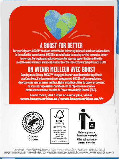 BOOST PLUS 全营养饮料 - 巧克力味，24 瓶，6.2 公斤