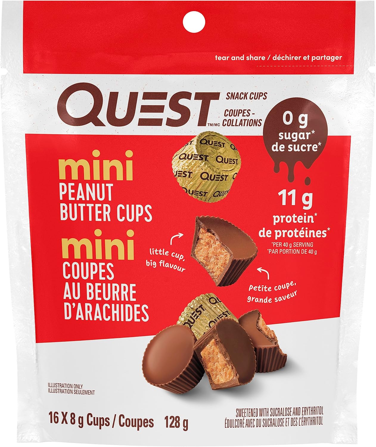 Quest Nutrition Peanut Butter Cups + Mini Peanut Butter Cups | High Protein, Low Carb, Low Sugar, Keto Friendly