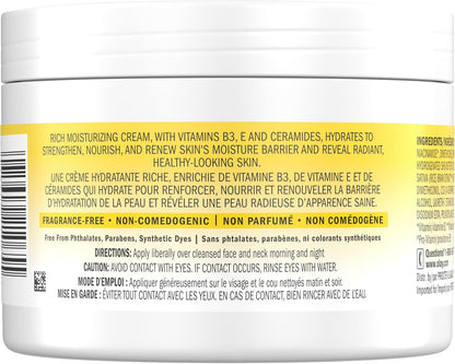 Olay Complete + Rich Moisturizing Cream Fragrance-Free, 3-in-1 Hydrating Face Cream for Dry Skin with Vitamin B3, Vitamin E, and Ceramides, 251 mL
