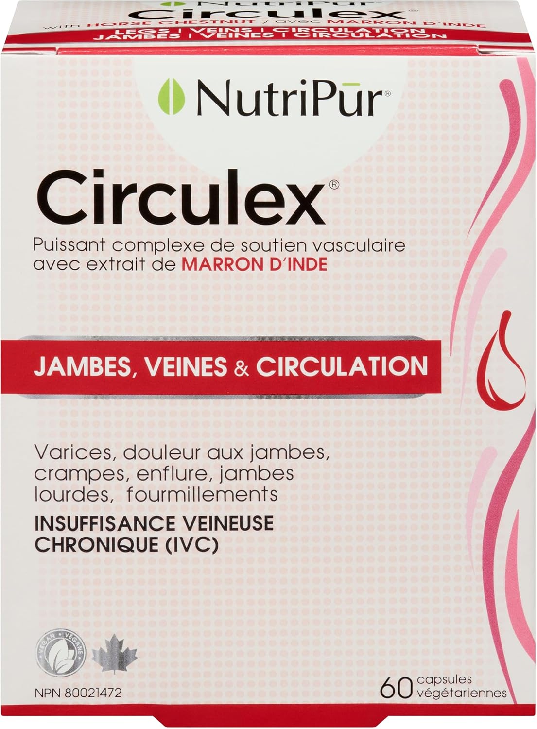 Nutripur Circulex, Venous Insufficiency, 60 vegetarian capsules