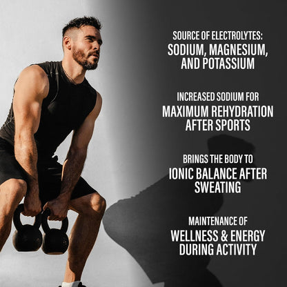 Organika Electrolytes Extra-Strength Powder- Lemon Lime- High in Sodium for Sport Recovery & Electrolytes + Enhanced Collagen- Strawberry Peach Flavour- Sugar-Free Hydration + Protein
