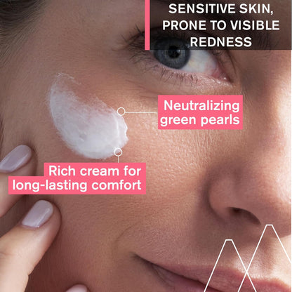 Uriage Roséliane 可见泛红中和护理 - 含绿色珍珠的面霜，可缓解泛红、发热感和不适 - 敏感肌肤，易泛红 - 40ml