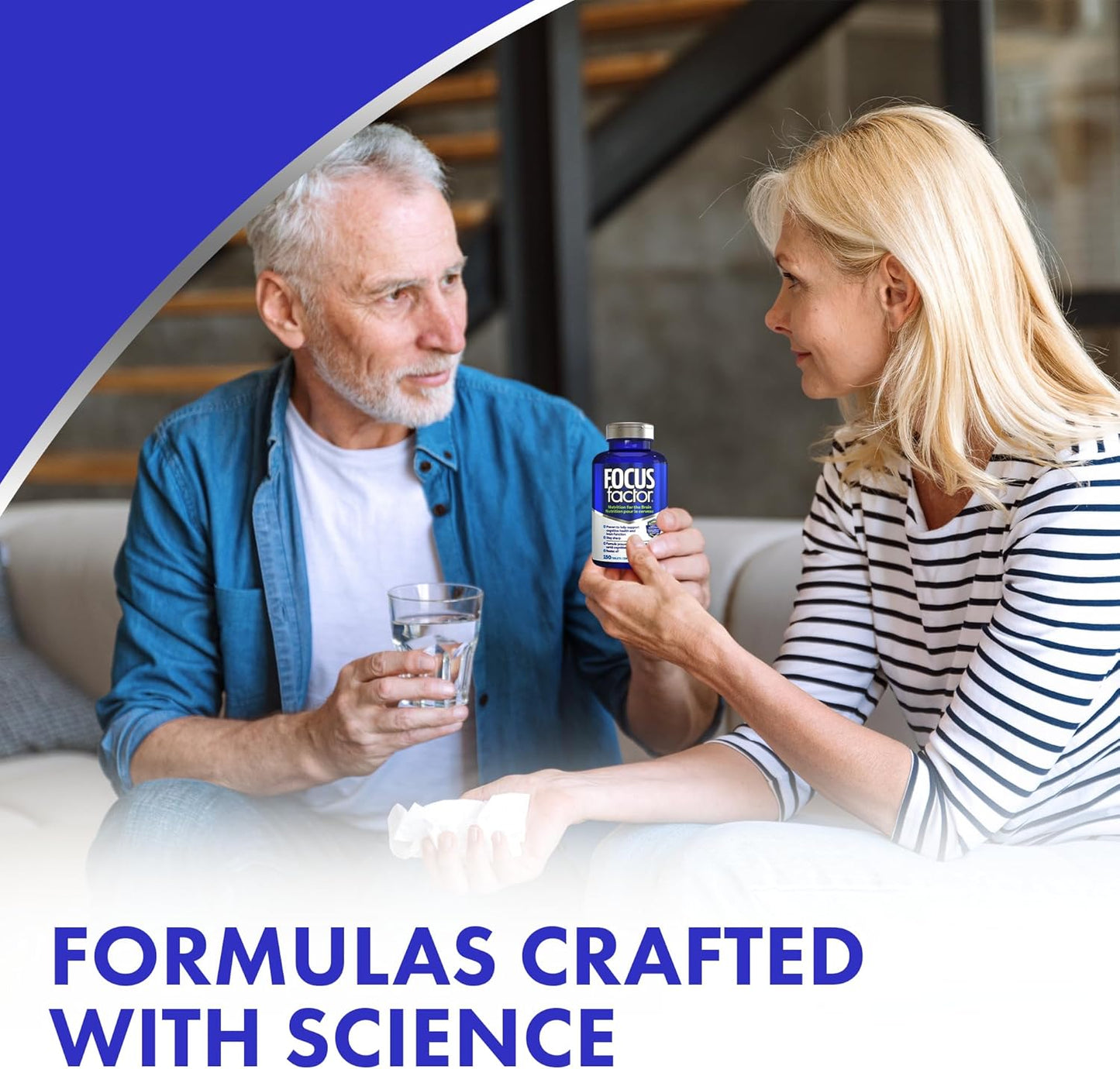 Focus Factor 大腦補充劑和完整複合維生素（150 粒），含鋅、鎂、維生素 B6、B12、D、假馬齒莧和 N-乙醯酪氨酸，支持認知功能和大腦健康