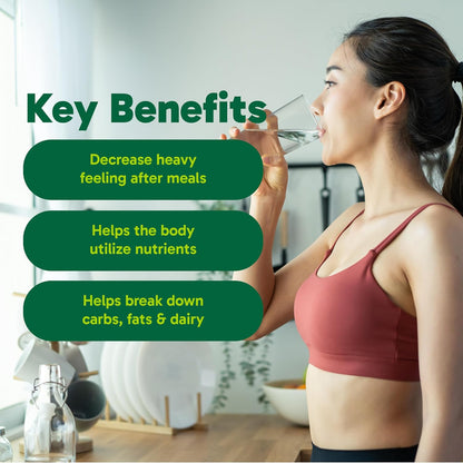 Organika Full Spectrum Plant Enzymes- Helps Break Down Carbs, Fat, Protein, Dairy- 260 vcaps