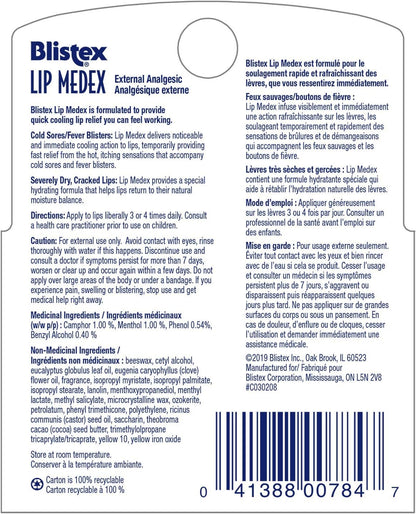 Blistex Lip Medex Stick Value Pack 3 count