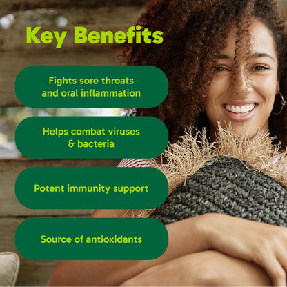 Organika 蜂胶液 - 天然免疫支持、缓解咽喉痛、抗氧化、无酒精 - 30 毫升