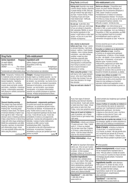 Motrin 超强效片剂，缓解痛经、头痛、背痛，布洛芬 400 毫克，45 片