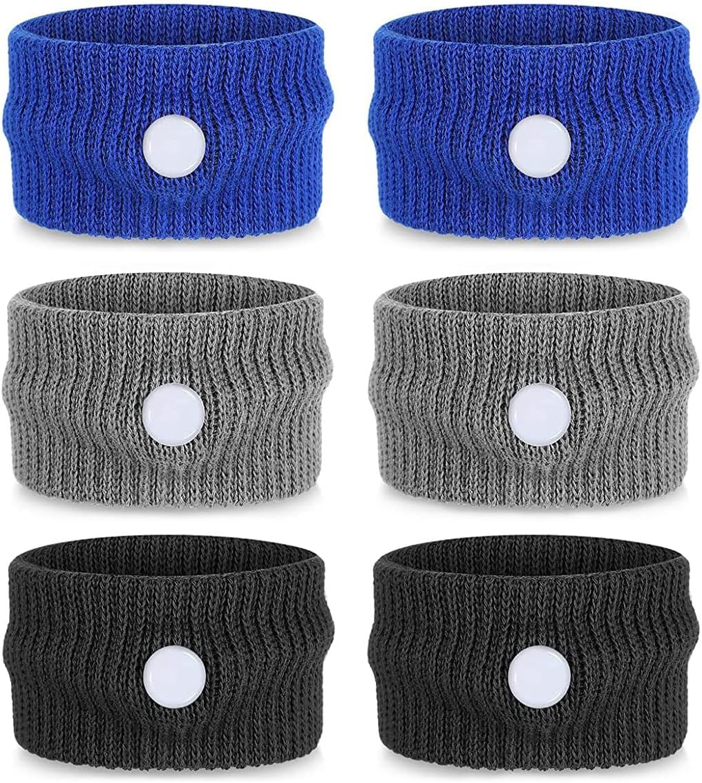 晕车腕带，3 对晕车、晕船、晕机、防恶心旅行手环（3 种颜色）