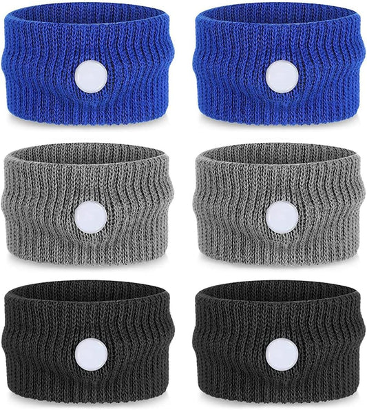 晕车腕带，3 对晕车、晕船、晕机、防恶心旅行手环（3 种颜色）