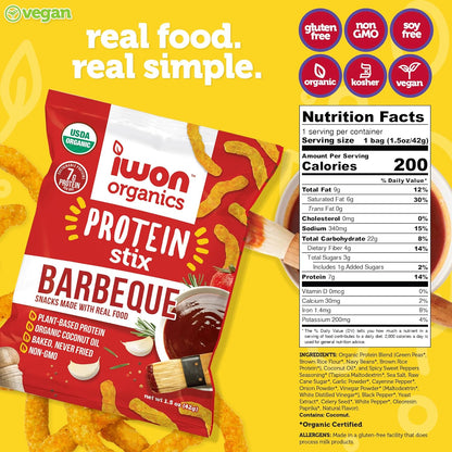 IWON Organics 韩式烧烤蛋白棒，8 支
