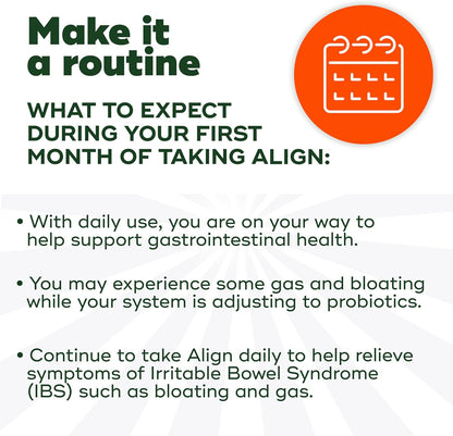 Align Advanced Probiotic Digestive Support, IBS Symptom Relief: Gas, Abdominal Discomfort, Bloating, Helps Healthy Intestinal Flora for Women & Men, 21 Capsules