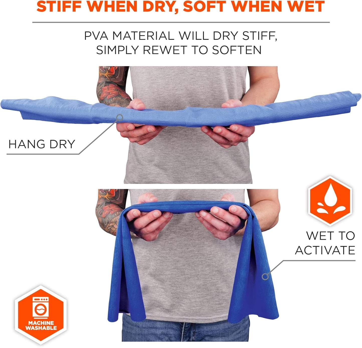 Ergodyne Chill Its 6603 清凉颈巾，持久清凉，2 件装