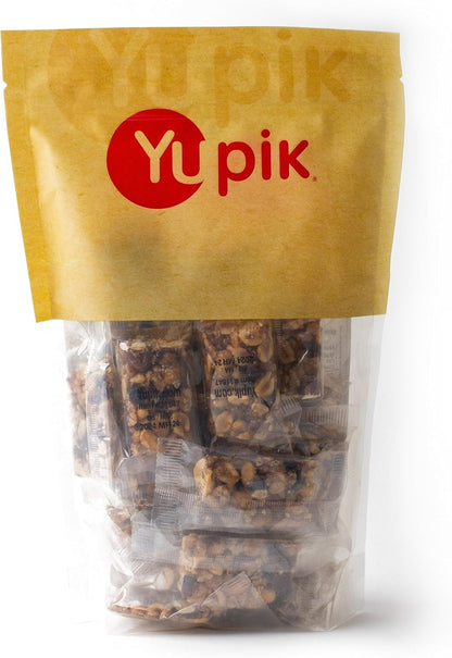 Yupik 花生酱和果酱迷你棒，454 克，独立包装，健康零食，坚果棒，脆棒，无麸质，含花生、蜂蜜、葡萄干、蔓越莓、花生、杏仁、杏子，方便携带的零食