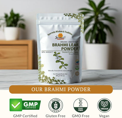 Organic Brahmi Powder NPN 80092677/ Memory Enhancement/ 200g