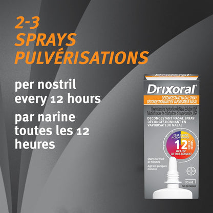 Drixoral 鼻塞喷雾，舒缓并滋润干燥和受刺激的鼻腔，25ml