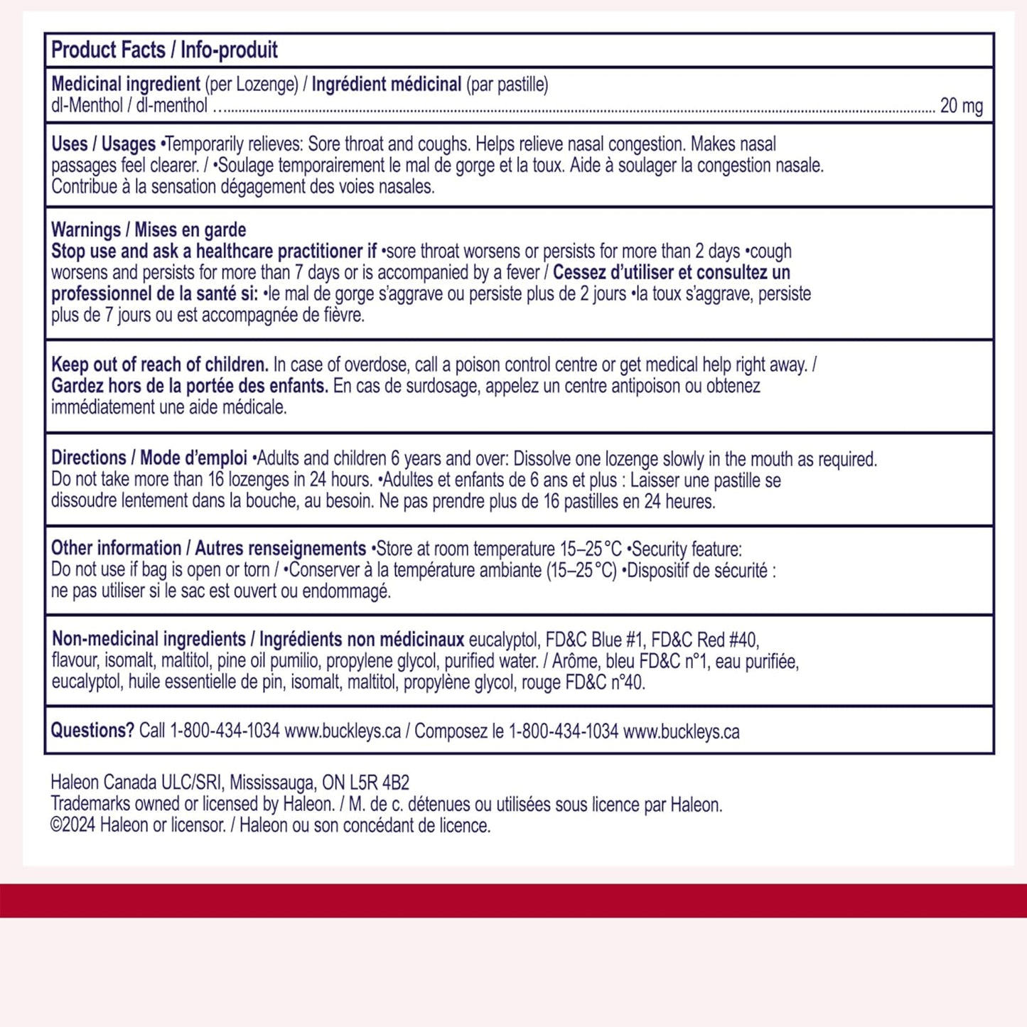 Buckley's 强效樱桃味润喉糖
