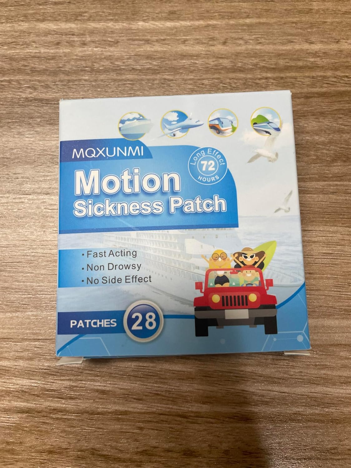 MQXUNMI 晕车贴，28片装不瞌睡晕船贴，适用于晕车、晕机和旅行，快速见效，长达72小时