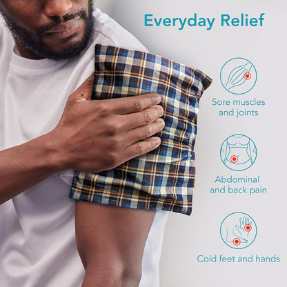 ProActive Therm-O-Clay Multi-Use Compress – Reusable Hot & Cold Therapy Pack – Natural Clay-Filled Heat & Ice Bag for Pain Relief, Muscle Aches, Joint Stiffness, Inflammation – Soft Washable Cover