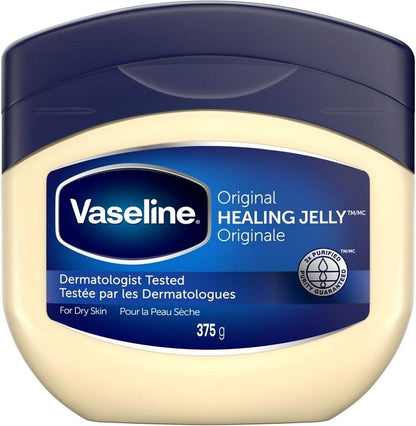Vaseline Lip Therapy Rosy Balm Tube 10g + Vaseline Healing Jelly for dry, cracked skin Original 375g