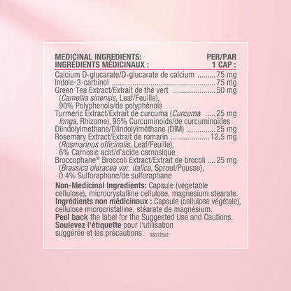 Smart Solutions Estrosmart Vegetarian Capsules, Balances Hormones, Supports Estrogen Metabolism, and Controls Breast Pain. With Calcium D-Glucarate, and DIM, Gluten-Free, Soy-Free, No Artificial Preservatives or Sweetene…