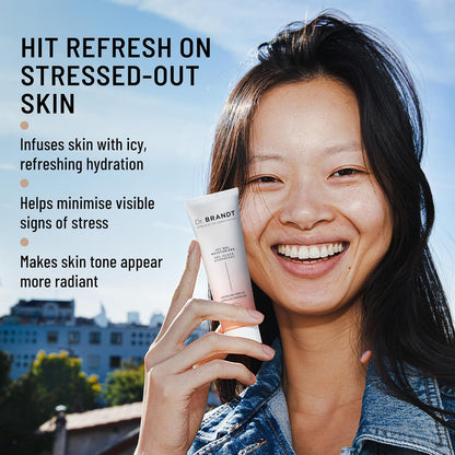 Dr. Brandt iD-STRESS Icy Gel Moisturiser - Revitalize Dull-Looking Skin for a Flawless, Dewy Complexion - 50 g