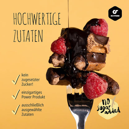 GoFitness Protein Waffle - Ready to Eat - Double Chocolate Flavour - 11g Protein - 12x50g (Pack of 12)