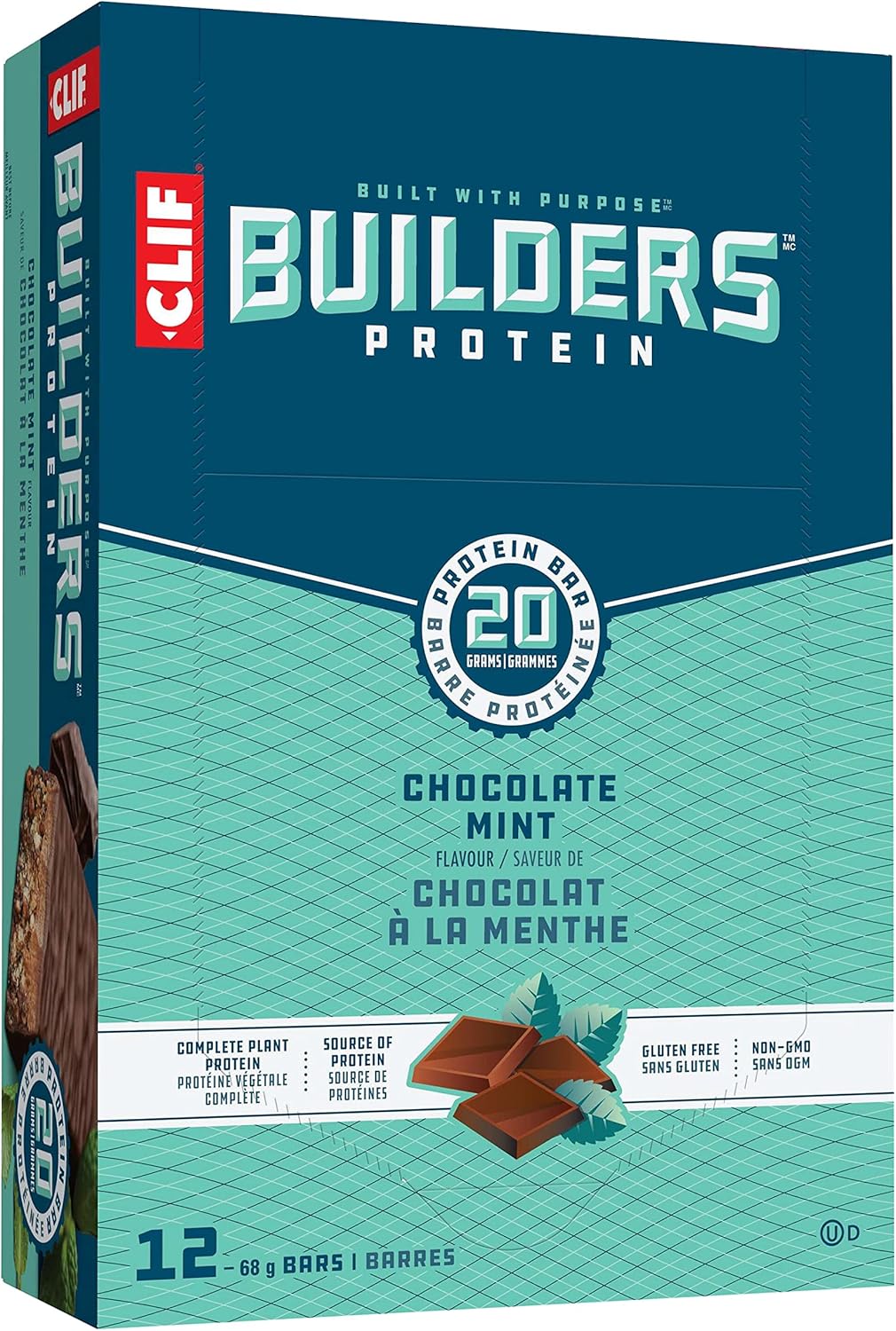 CLIF BUILDERS - Protein Bars - Chocolate Mint & CLIF BUILDERS - Protein Bars - Chocolate & CLIF BUILDERS - Protein Bars - Chocolate Peanut Butter