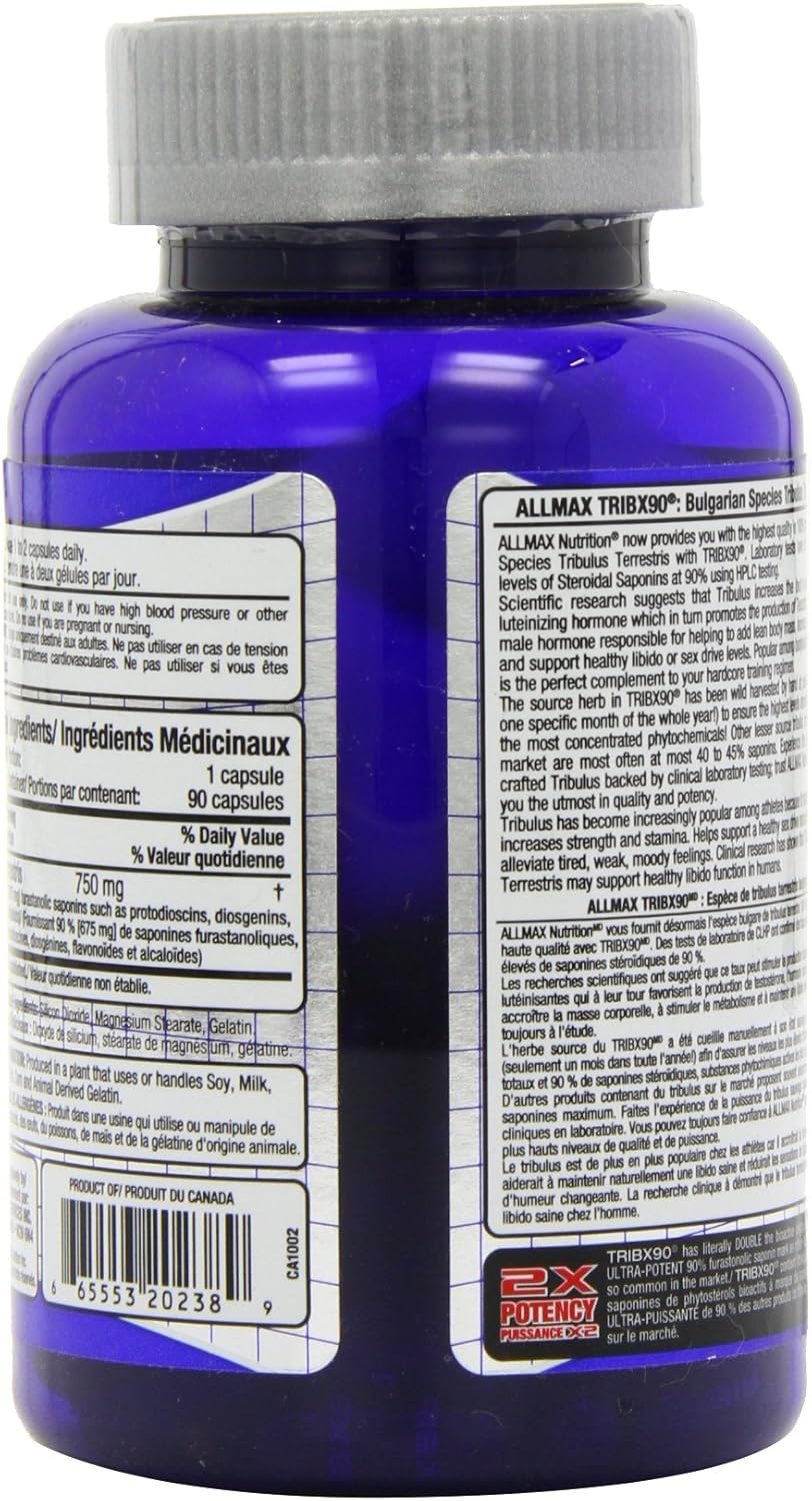 ALLMAX Nutrition Tribx90 100% 纯蒺藜，90 粒