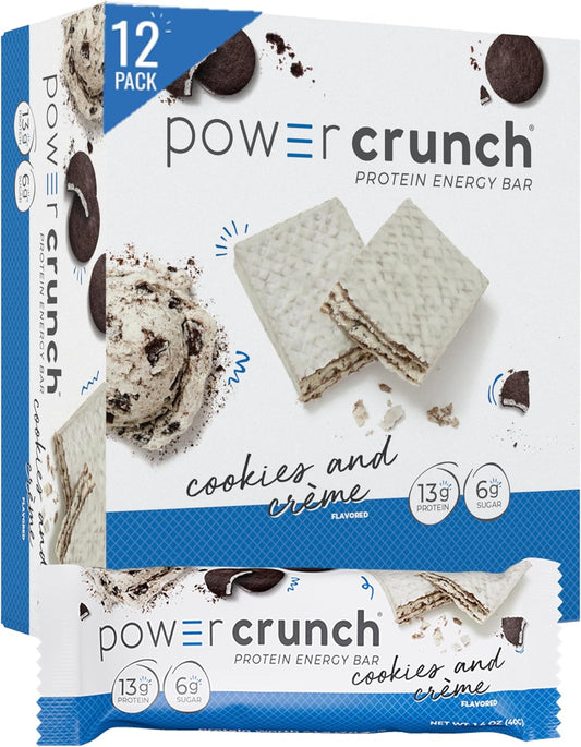 Health Life Power Crunch Bar, Cookies and Cream, 1.4 Ounce