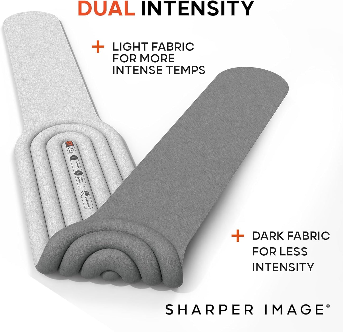 Sharper Image Hot + Cold Back Wrap, Dual Intensity Soft Fabric, 53" Length, Adjustable Comfort Fit, Soothing Heat & Revitalizing Cold Therapy, Workout Recovery Compression
