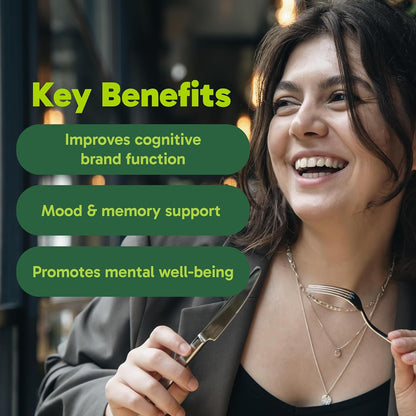 Organika 加拿大制造狮鬃菇 - 超强有机蘑菇提取物 - 2800 毫克 - 益智，天然支持记忆力、情绪、神经保护和认知 - 120 粒胶囊，120 天用量