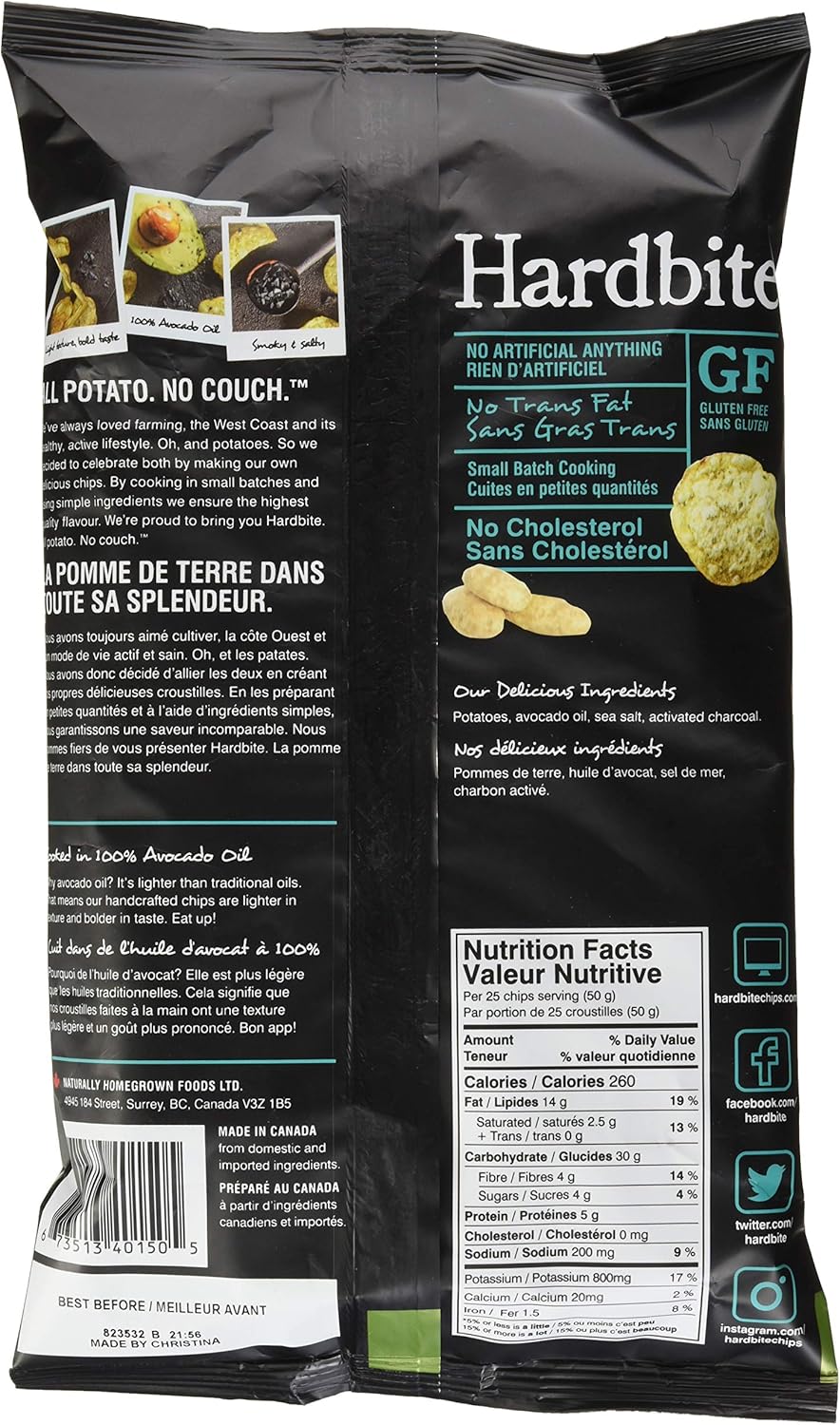 Hardbite 黑海盐鳄梨油 128g