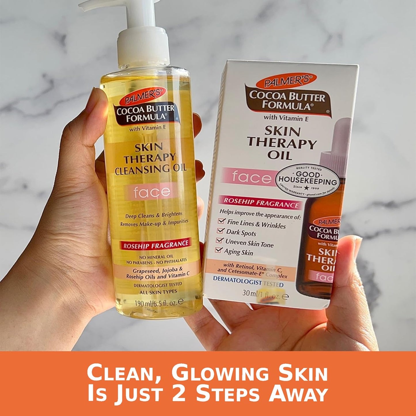 Palmer's Cocoa Butter Skin Therapy Cleansing Oil, Face, Rosehip Fragrance, 6.5 Ounce
