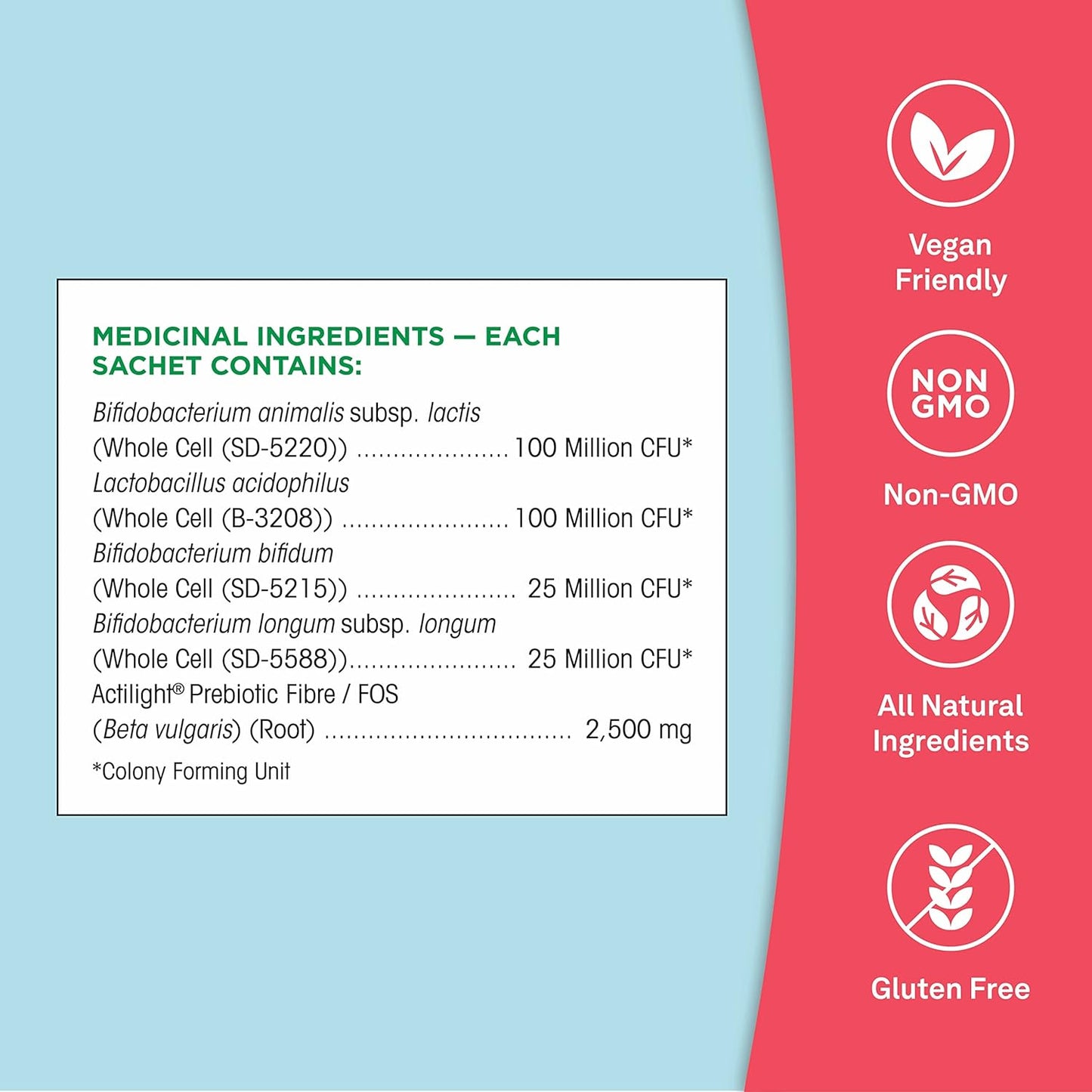 Organika 益生菌 + 益生元粉 - 改善腸道、消化系統和腸道健康，緩解脹氣和腹脹，保質期長，14 袋 x 3 克，方便攜帶