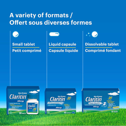 开瑞坦液体胶囊过敏药，速效 24 小时不瞌睡缓解，10 毫克，40 粒